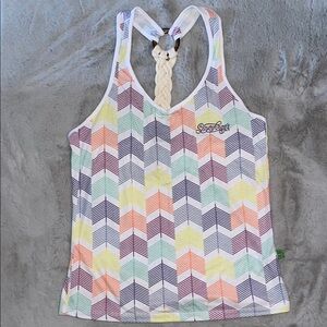 Senor Frogs Superdry Multicolor Chevron Tank Top SZ Small